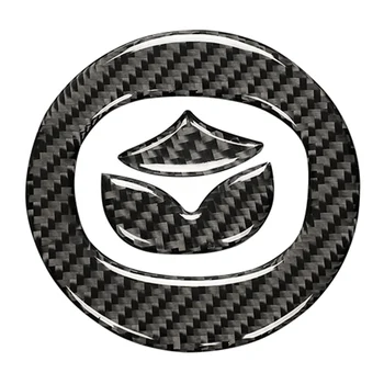 Стикери с Логото на Кормилното колело, Тапицерия от Въглеродни Влакна, Аксесоари за Интериора на Mazda CX-5 2017 2018 2019 2020 0