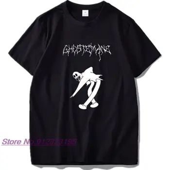 Тениска Ghostemane В Стил Метална Рап Тениски С Ретроградным Изображение на Меркурий, Черно-Бял Памучен тениска С Къс Ръкав на Европейския Размер 0