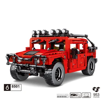 технически мащабните автомобил градивен елемент на hmmwv серия ORV модел Hummers H1 сгъваеми играчки събере колекция от тухли за момчета, подаръци