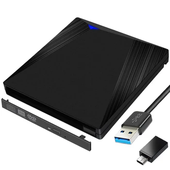 Тип C + USB 3.0 Външен корпус DVD Rom с 12,7 мм, SATA-корпус За CD DVD RW Blu-Ray