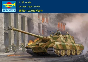 Тромпетист модел 01596 1/35 Немски Сверхтяжелый Танк Jagdpanzer E-100 модел комплект 0