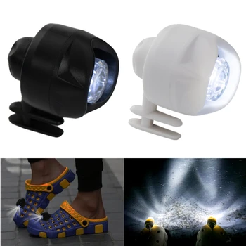 Фарове за Croc светят в тъмното Глинен съд за възрастни и деца забавно фенерче за обувки с осветление, монтирани на сабо, аксесоари за обувки Croc