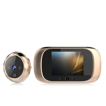 Цифров LCD дисплей е 2,8 инча Видео Звънец, Око За Гледане на Вратата, Шпионка Камера за Наблюдение На 90 Градуса Звънец за Откриване на Движение на Очите