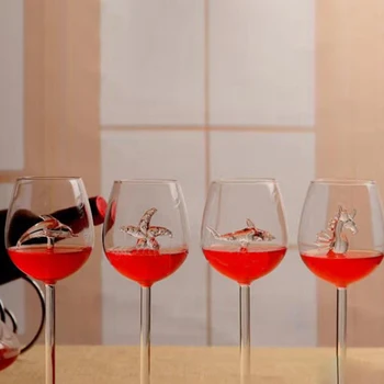Чаша За Вино Във Формата На Цвете Роза Делфините Чаша За Червено Вино Вечер Чаша За Коктейл, Чаши