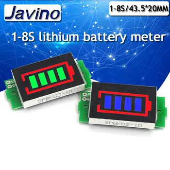 Четырехполюсный електромера на батерията 1-8 s общ електромера литиева батерия модул за показване на три от сериите на показателя литиева батерия