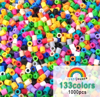 Янтжуэт 5 mm Мъниста 1000 бр 133 цвят Пиксел Графики Железни Топки за Деца на Хам Мъниста Сам Пъзели Високо Качество на Ръчно изработени Подаръци Играчки 0