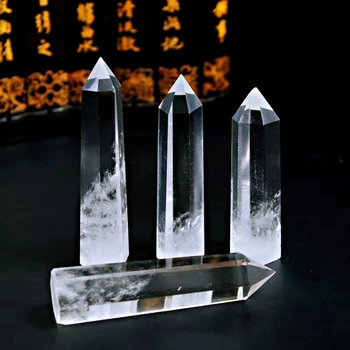 1 бр. Натурален скъпоценен камък crystal точка Crystal Бял Розов Кварц, Лечебен Камък енергиен минерален Обелиск декорация на дома 1