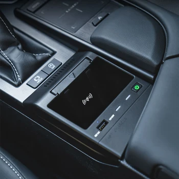 15 Вата Автомобилното безжично зарядно устройство QI, зарядно за телефон, бързо зарядно устройство ще захранване на панела, на притежателя на телефона, за Lexus ES ES300H ES200 ES260 ES350 2019-2022 1
