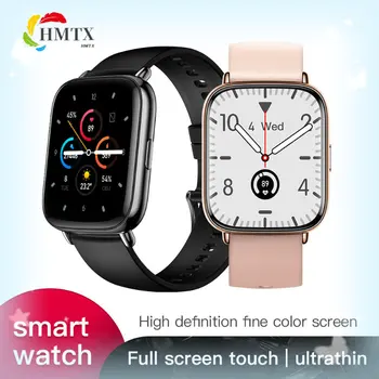 2022 НОВА актуализация HMTX официален магазин Smart-Часовници За Мъже Жени Bluetooth Smartwatch Управление на Фитнес-Тракер На Apple, Android на повикване 1