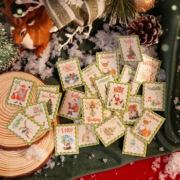 30 Листа Забавна Коледна Елха с Подаръци на Дядо Коледа Декоративни Стикери за Scrapbooking САМ Занаяти Специални Случаи Фестивали 1