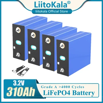 4 бр. LiitoKala 3.2 В 310ah Lifepo4 една Акумулаторна Литиево-Желязо-Фосфатная Слънчевата Батерия 12 В 24 В Клас Lifepo4 САЩ/ЕС Без данък 1