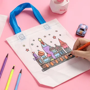 50шт Децата DIY Занаяти Фигура за Оцветяване на Графитите Чанта Цветно Изкуство, за да Празнуват Коледа Рождението Полза 1