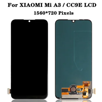 AMOLED За Xiaomi Mi A3 CC9E LCD дисплей със сензорен екран за Замяна с Рамка Дисплей За Mi A3 M1906F9SH M1906F9SI LCD дисплей в Събирането на 1