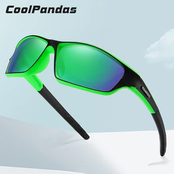 CoolPandas Мъжки Поляризирани Слънчеви Очила За Колоездене на Мъжете Спорт На Открито Огледални Лещи Слънчеви Очила Мъжки UV400 Очила Oculos de sol 1