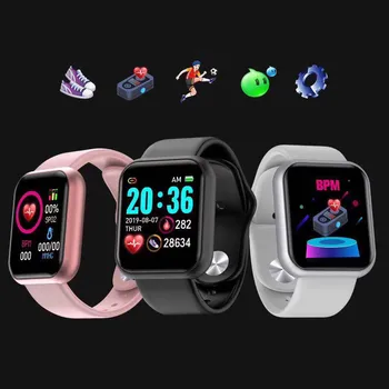 D20 Спортни Умен Часовник за Мъже и Жени, Подарък за Цифрови Умни Часовници, Фитнес Тракер, ръчен часовник, Гривна, Уреди за измерване на Кръвното Налягане за ios и Android 1