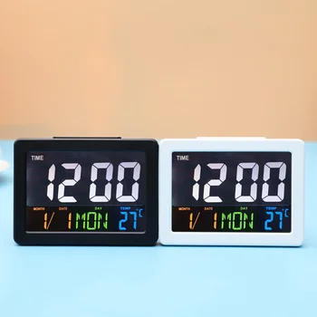 Digital alarm clock Температура на Работния Плот LCD Дигитален Термометър Тенис на Влагомер, Захранван С Батерии Време, Дата, Календар 1