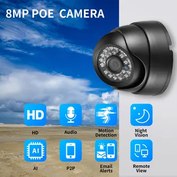 Gadinan 8MP 5MP H265 Видеонаблюдение IP Външна Камера за Откриване на Движение на Сигурност 24 Бр. IR Led Камера за Нощно Виждане Сигнал по електронна поща 1