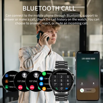 LIGE Смарт Часовници Bluetooth Покана Smartwatch 290 мА Голям Капацитет Часовници Музика Спорт Фитнес Smartband Пълен Сензорен Нови Часовници За Мъже 1