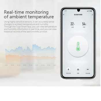 Sasha ZigBee интелигентен сензор за температура и влажност на въздуха у дома sasha умен дом безжичен сензор за влажност на въздуха, приложение за дистанционно Управление 1