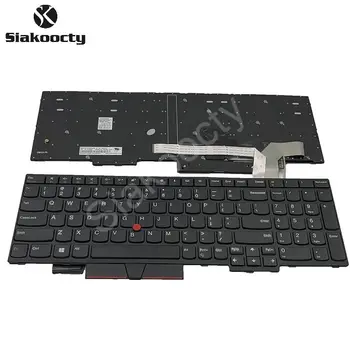 Siakoocty Нова Клавиатура за лаптоп на американски и английски език за ThinkPad E580 E585 E590 E595 L580 L590 T590 FRU 01YP560 01YP720 P52 P72 Клавиатура 1
