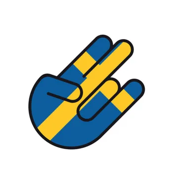 YJZT 13,8 см * 9,2 см автоаксесоари Швеция Отвратително Флаг Забавен Стикер на Колата Стикер 6-1023 1