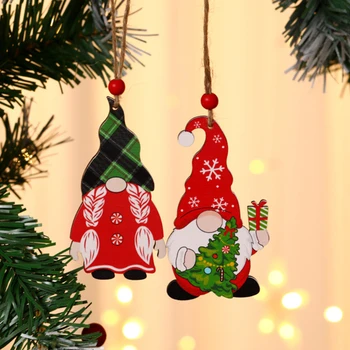 Весела Коледна Украса От Дървен Джудже На Дядо Коледно Дърво Висящи Бижута Висулка Навидад Декор Честита Нова Година 2022 Детски Играчки 1