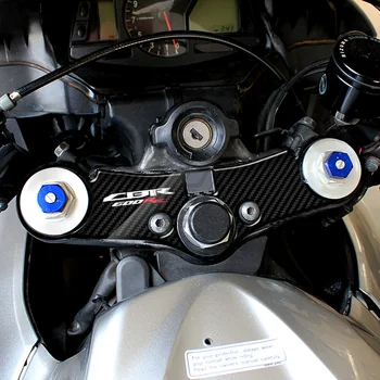 За Honda CBR600RR 2007-2016 3D въглеродни влакна горната Тройна скоба Defender 1