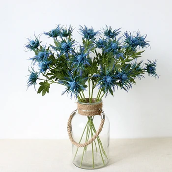 Ново Моделиране Eryngium Plant Пластмасови Изкуствени Цветя, Творческа Изкуство Договореност Материал 1