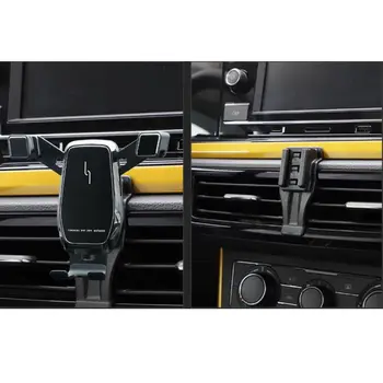 Подходящ за Volkswagen Polo MK6 2018 2019 2020 въглеродни влакна Държач За Мобилен Телефон, Автомобилен вентилационна (противовакуумна) канална Скоба за Монтиране, Без Магнитна Стойка Подкрепа 1 Комплект 1