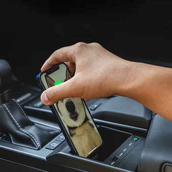 15 Вата Автомобилното безжично зарядно устройство QI, зарядно за телефон, бързо зарядно устройство ще захранване на панела, на притежателя на телефона, за Lexus ES ES300H ES200 ES260 ES350 2019-2022 2