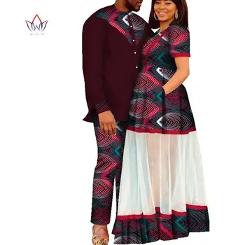 2023 Нови мъжки и дамски комплекти дрехи за сватба годишната традиционна африканска облекло двойки подходящо облекло 4xl WYQ655 2