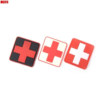 3d PVC Нарукавная Превръзка на Червения Кръст Медицински Спасителна Икона на Морала Гума Лекар, Фелдшер Тактически Нож Флаг Конфедерация Швейцария Нашивка 2