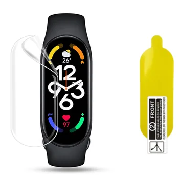 4 бр./лот Прозрачно Защитно Фолио За Xiaomi Mi Band 7 Smartwatch Защита на Екрана Mi Band7 Пълно Покритие на Мека Хидравлична Филм без мехурчета 2