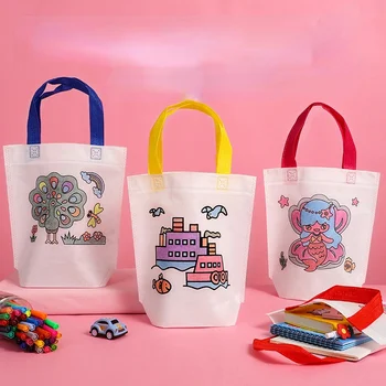 50шт Децата DIY Занаяти Фигура за Оцветяване на Графитите Чанта Цветно Изкуство, за да Празнуват Коледа Рождението Полза 2