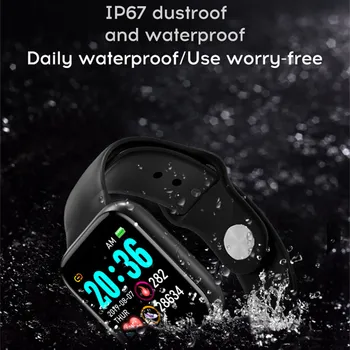 D20 Спортни Умен Часовник за Мъже и Жени, Подарък за Цифрови Умни Часовници, Фитнес Тракер, ръчен часовник, Гривна, Уреди за измерване на Кръвното Налягане за ios и Android 2