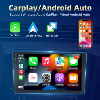 Podofo Авто Android Carplay Радио Мултимедиен Плеър За Ford Focus 2 Mk2 2004-2011 2 Din Авторадио Видео AI Глас GPS Navi WiFi 2