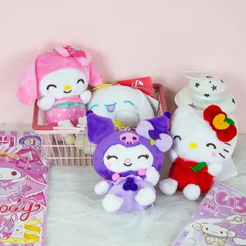 Sanrio Плюшен Окачване Kawaii Водещата Серия Kuromi Melody Cinnamoroll Hello Kitty Скъпа Мультяшная Кукла Около Аниме ПП памук за Момичета 2