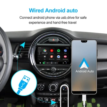 Безжична Carplay За MINI Cooper R56 R57 F55 F56 F57 F54 R55 Countryman F60 R60 Peaceman R61 Android Автомобил Bmw Огледало USB Връзка 2