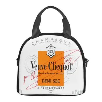 Нов VeuveClicquot Шампанско Преносим Кроссбоди Изолиран Обяд-чанта за многократна употреба Обяд - bag Чанта За Пикник 2