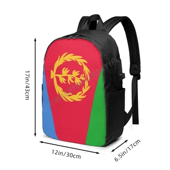 Раница Флаг Eritreans Карта на Страната Eritreans 3D IT ' S IN MY DNA Фенове на Студентски Училище раница Пътен Случайни Раница за лаптоп Унисекс 2