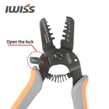 Ръчни инструменти за кримпване на клемм IWISS IWS-2820 за кримпване на клемм и конектори 28-20AWG JAM, Molex, Tyco, JST 2
