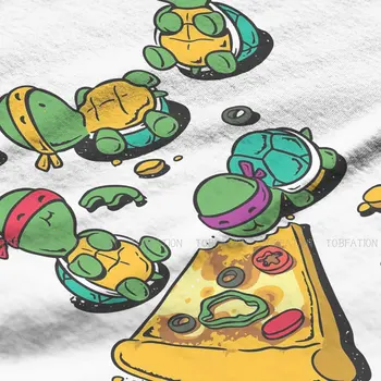 Тениска Kawai Tortoise Pizza Любовник Класическа Алтернативна Мъжки Дрехи Върховете Памучен Тениска с Кръгло Деколте 2