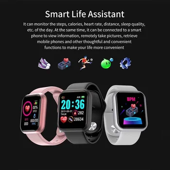 2022 Нови Дамски Smart-часовници, Мъжки монитори на сърдечната честота, Спортни Часовници С Отговор На Предизвикателството На Bluetooth, Фини Леки Умни Часовници За Жени И Мъже 3