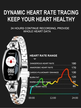 2022 Нови Дамски Смарт Часовници Модерен Стомана Каишка От Гривната Наблюдение На Сърдечната Честота Следи Кръвното Налягане Електронни Умен Часовник 3