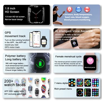 2022 Оригинални Смарт часовници Iwo DT7 Pro, Мъжки Часовници, Bluetooth-предизвикателство, Потребителски Набор, GPS, Фитнес Тракер, Монитор Сън, Умни Часовници За Жени 3