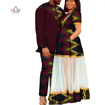 2023 Нови мъжки и дамски комплекти дрехи за сватба годишната традиционна африканска облекло двойки подходящо облекло 4xl WYQ655 3
