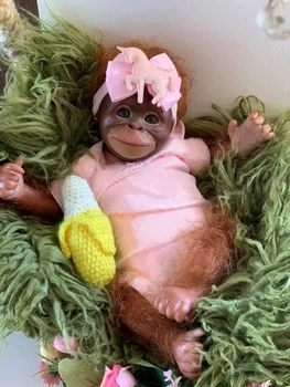 45 СМ Възстановената Обезьянка Детски Орангутани Реалистична Мека На Допир е Приятно Мека Кукла за Тялото Подбрани Художествени Подаръци за Възрастни 3