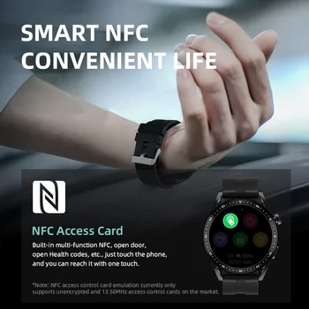 AMOLED Смарт Часовници За Мъже И Жени NFC Smartwatch Иврит Bluetooth Предизвикателство Спортен Монитор на Сърдечната Честота Безжична Зареждане на Android Мъжки Часовник 3