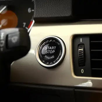 Carbon Fiber Car За Начинаещи Interior Decorative Ring for BMW E90 E92 E93 car accessories стикери за автомобил Interior Stickers 3