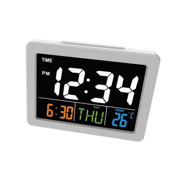 Digital alarm clock Температура на Работния Плот LCD Дигитален Термометър Тенис на Влагомер, Захранван С Батерии Време, Дата, Календар 3